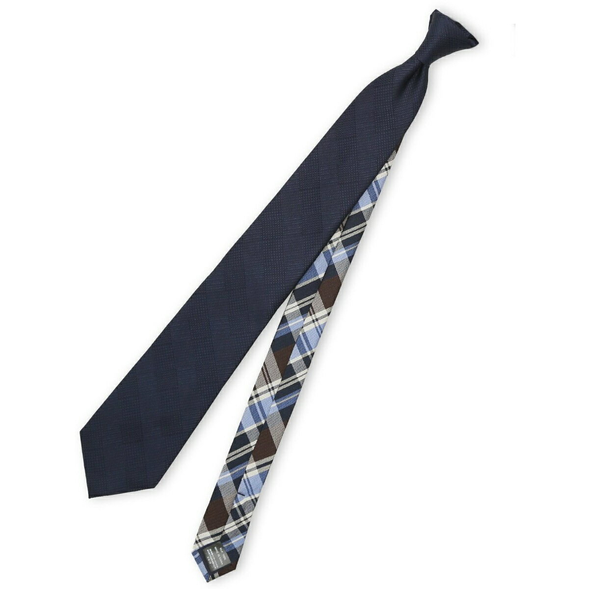 【シルク100%】ニューヨーカーブルー ネクタイ 8.0cm幅／タカキュー（TAKA-Q）