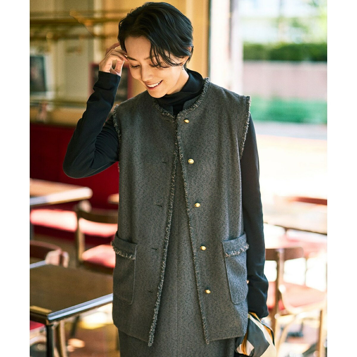 【カタログ掲載】ブライトリングツイード ジレ／自由区（JIYU-KU）