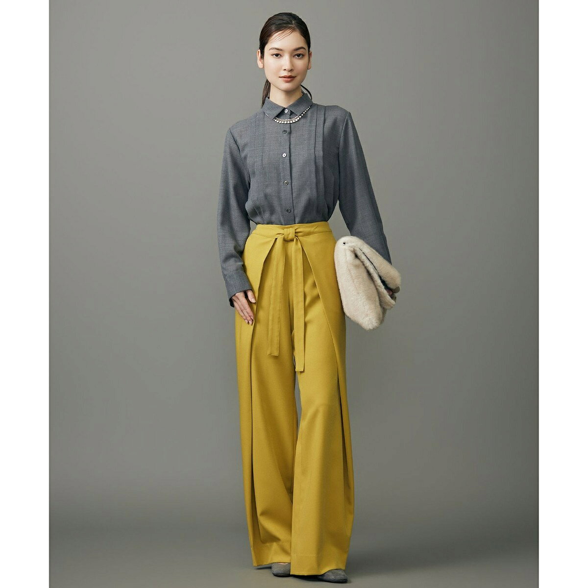 【カタログ掲載】Peソフトツイルラップワイド パンツ／自由区（JIYU-KU） 0101marui-13041646 丸井(マルイ)楽天市場店 サンプル画像3