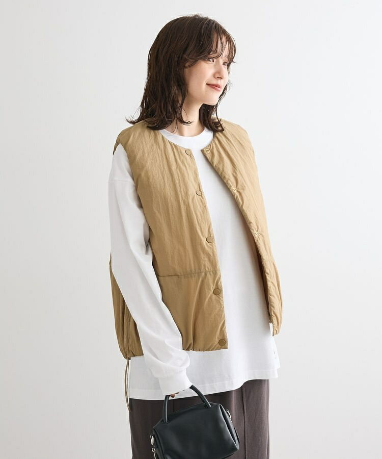 サイドZIP中綿コクーンベスト／グリーンパークス（Green Parks）のサムネイル