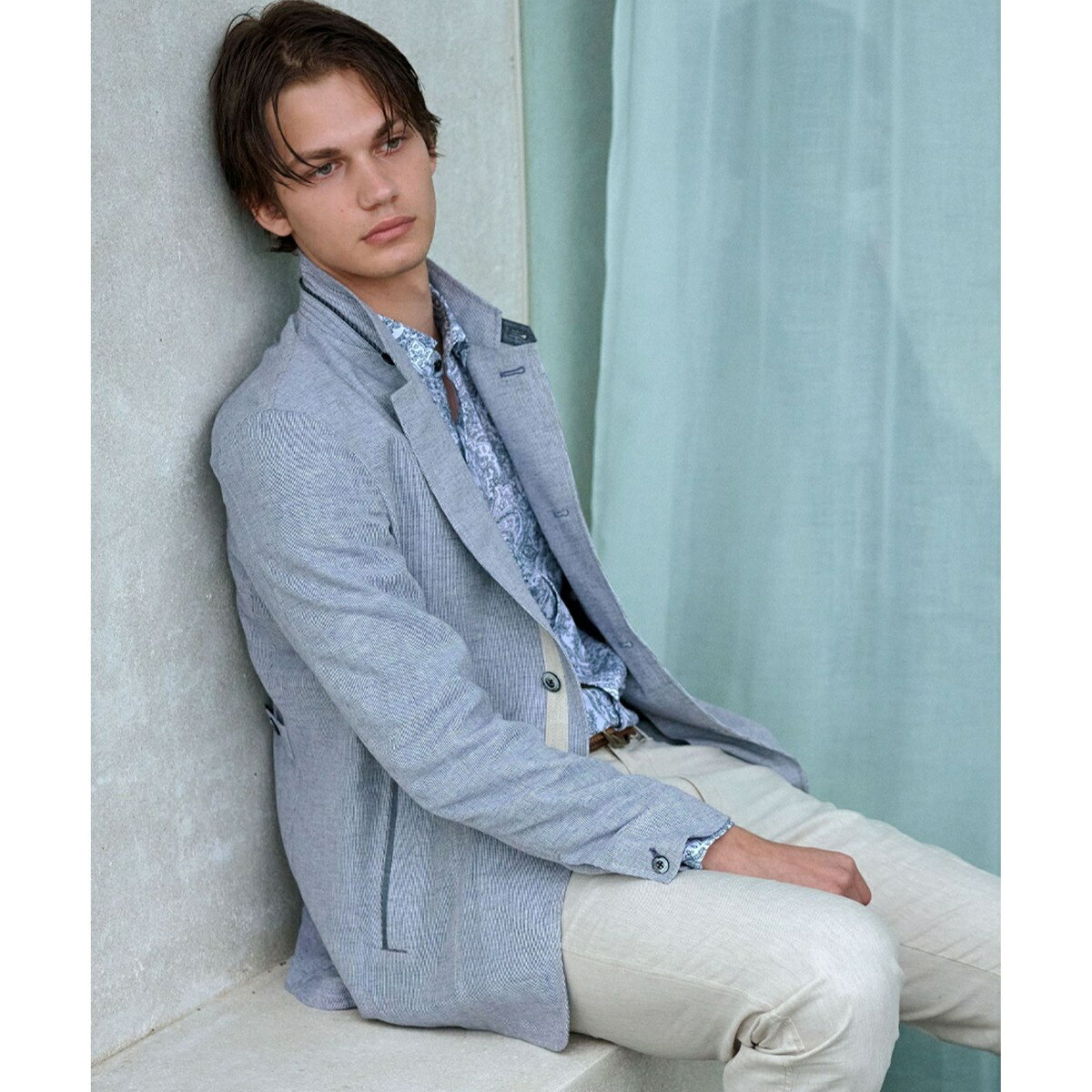 【JAPANファブリック/清涼/軽量】 クールコードレーン ブルゾン／ジョセフアブード（JOSEPH ABBOUD）