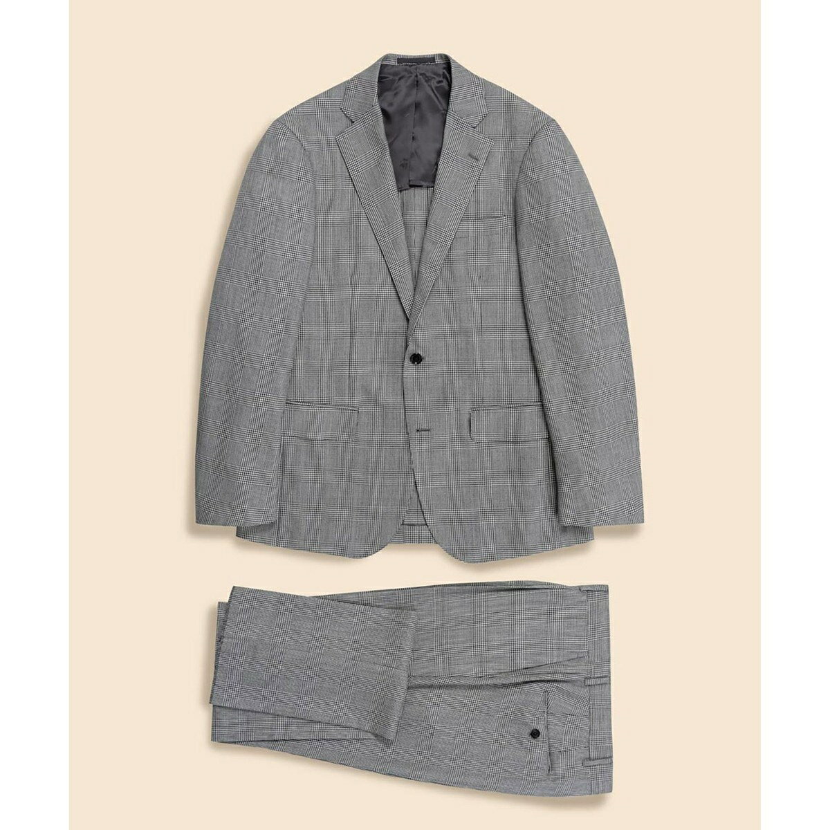 ウール グレンプラッド シングル2釦 アンコンスーツ Classic Made by RING JA/ブルックスブラザーズ(Brooks Brothers)