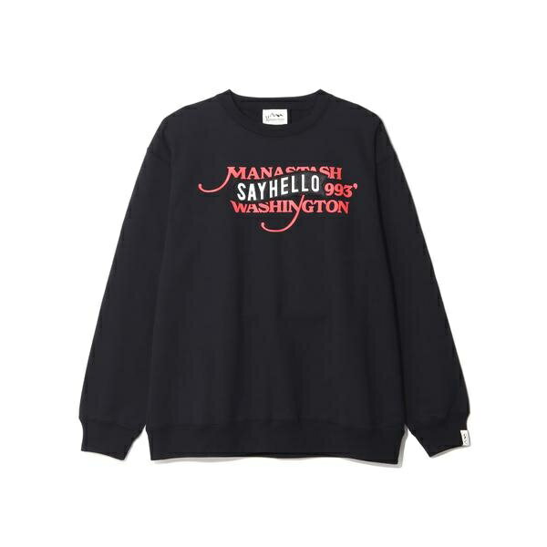 [型番：7925232007]MANASTASH／マナスタッシュ／xSAYHELLO SWEATSHIRTS※SAYHELLOコラボレーションアイテム・フロントはMANASTASHのグラフィックの上に、SAYHELLOではお馴染みのBASI...