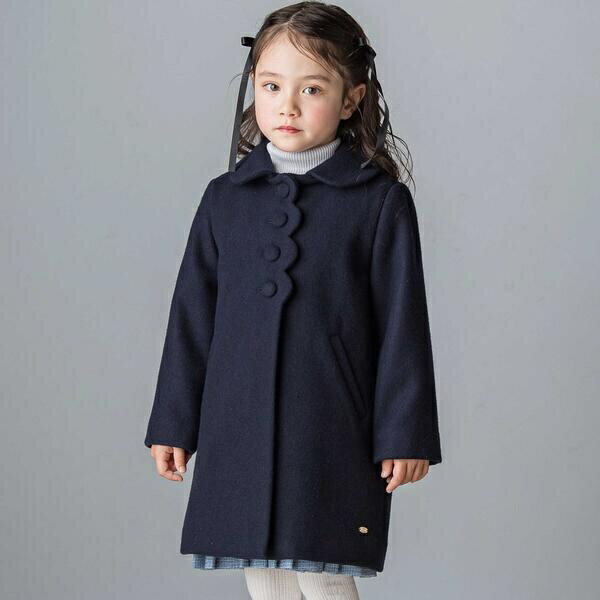 スカラップビーバーウールコート(100~140cm)/タルティーヌ エ ショコラ(Tartine et Chocolat)