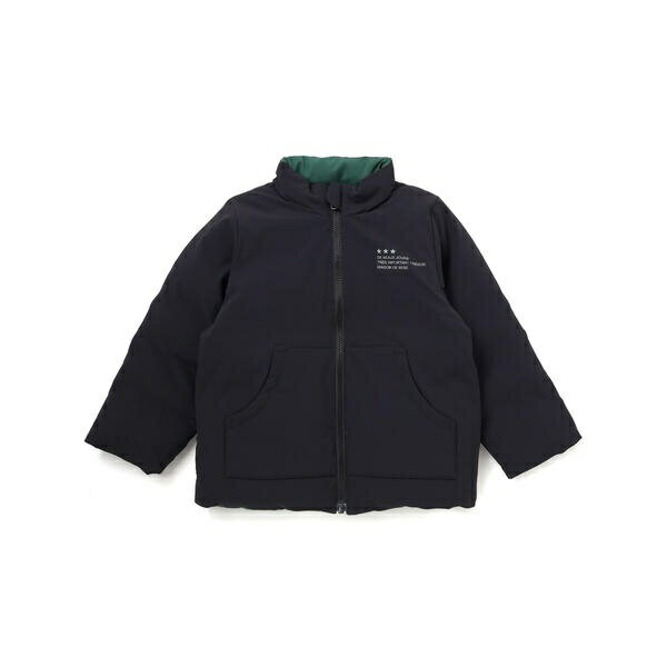 【撥水】リップストップ×タフタリバーシブル中綿ブルゾン(90~150cm)/ベベ(BeBe)