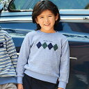 カットニットアーガイル刺しゅうプルオーバー(90~140cm)/ベベ(BeBe)