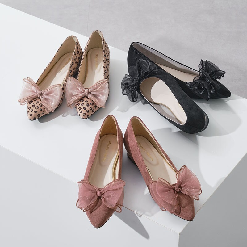 【25秋冬新作】ビッグチュールリボンパンプス/51321／オリエンタルトラフィック（ORiental TRaffic）