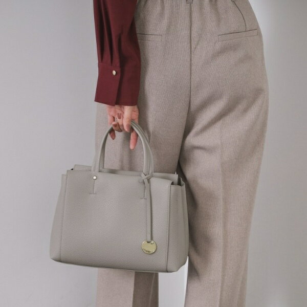 【2WAY人間工学】シュリンクミドルトートバッグ／オペークドットクリップ（OPAQUE.CLIP）