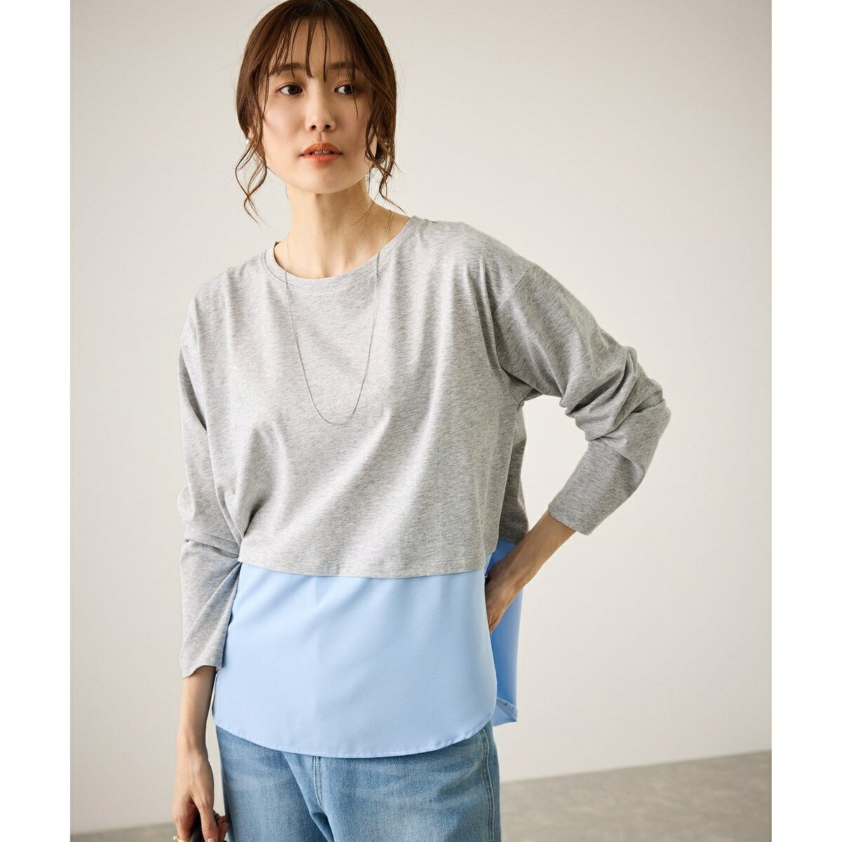 布帛ドッキングロングスリーブTシャツ／ロペピクニック（ROPE' PICNIC） 0101marui-13044603 丸井(マルイ)楽天市場店 サンプル画像2