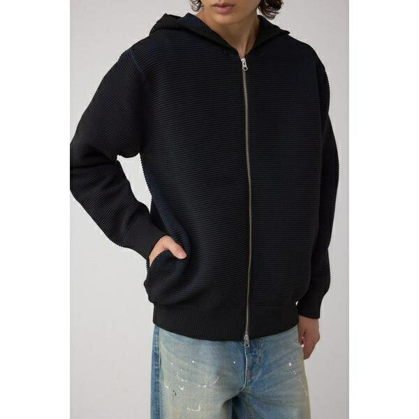 ミックスカラーリップル編みニット