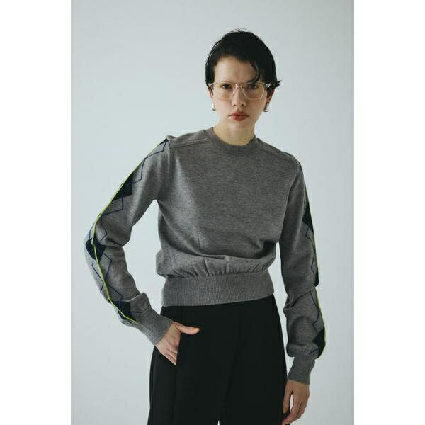 Neon argyle knit tops／ヘリンドットサイ（HeRIN.CYE）