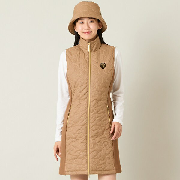 【レディース】ロゴキルティング中綿ジャンパードレス／エヌエス23・パー・ニッサゴルフ （NS23 par Nissa Golf）