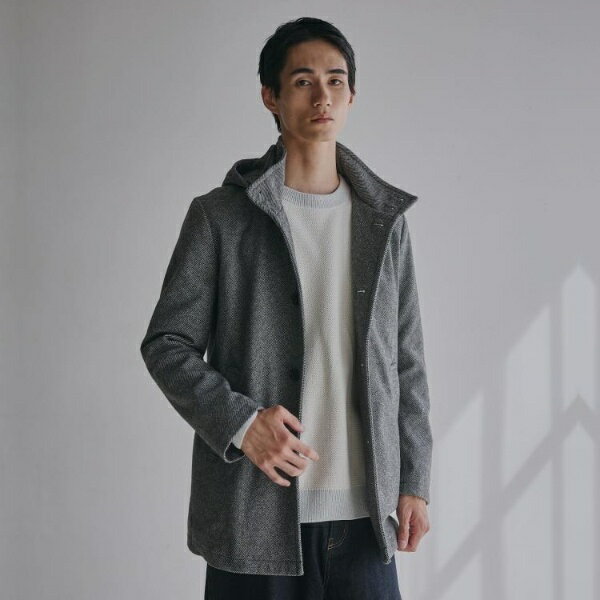 ONOFF対応 ウーリック スタンド メルトンコート 【洗濯機OKフード取外し可】／ザ ショップ ティーケー（THE SHOP TK）