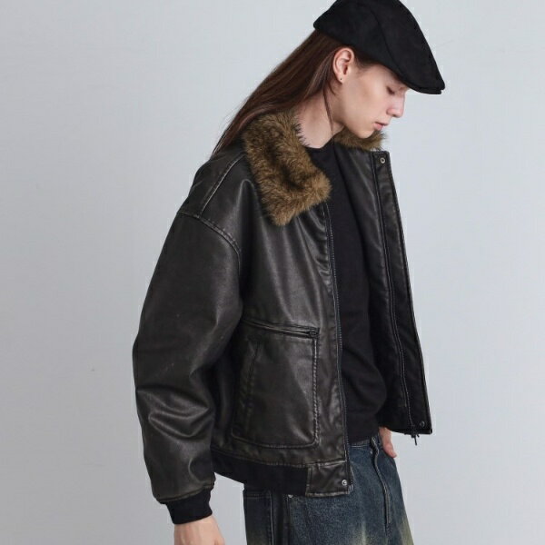 ヴィンテージライク衿フェイクファーブルゾン／ティーケー タケオキクチ（tk.TAKEO KIKUCHI）