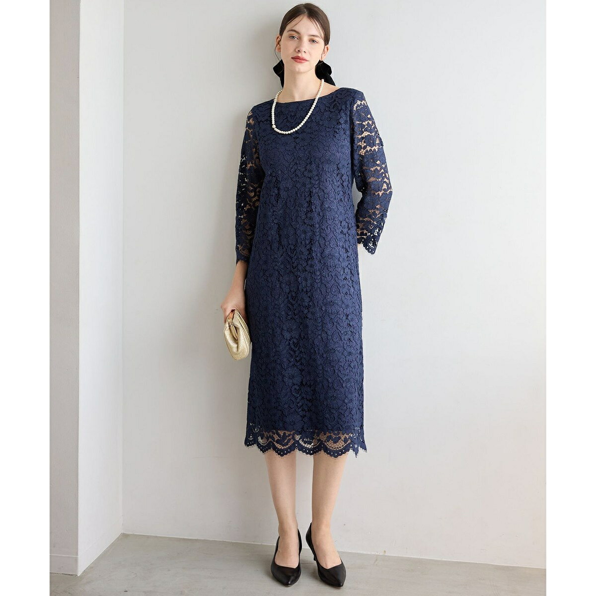 【APPLAUDIR】シャイニーフラワーレース ドレス／23区（23KU） 0101marui-13044067 丸井(マルイ)楽天市場店 サンプル画像2