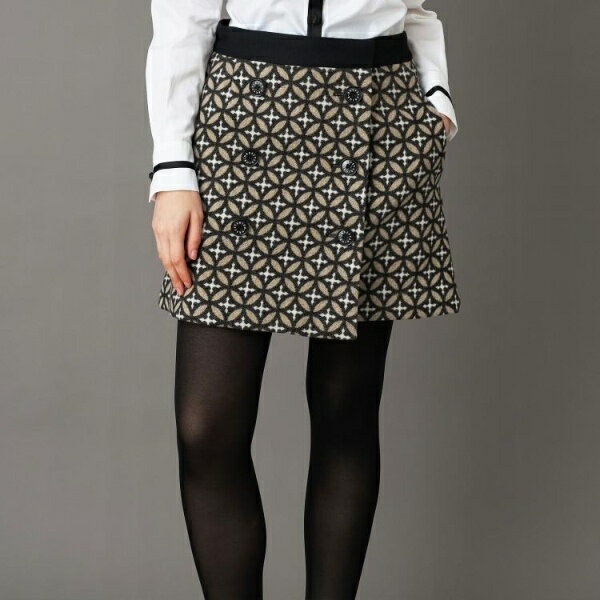 【CLASSY.12月号otonaMUSE11月号掲載】オーバーラップジャカードミニスカート／ドレステリア（DRESSTERIOR）