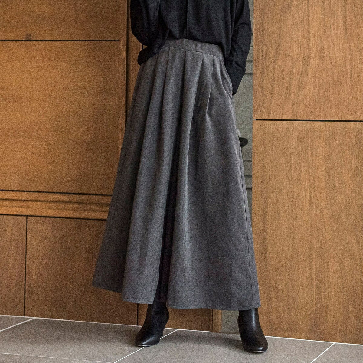 【新色追加】【ゆるっと上品】私に似合うキュロットパンツ≪手洗い可能≫／メイソングレイ（MAYSON GREY）