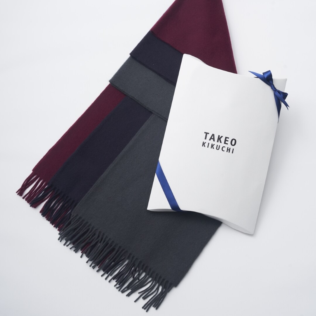 【マフラー】タケオキクチ｜カシミヤ スフレ ソリッド／タケオキクチ（TAKEO KIKUCHI）