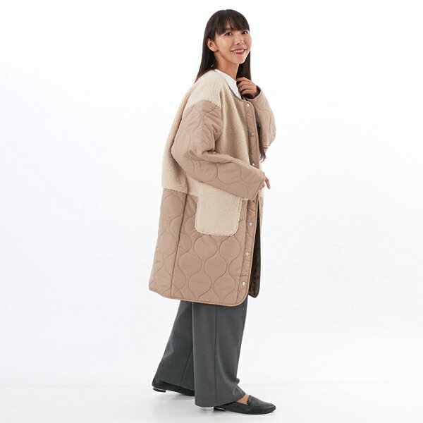 キルティングボアコート／プレフェリール（PREFERIR）