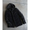 【フード着脱可能】TECベロアストレッチ ダウンブルゾン/MKオム(MK homme)