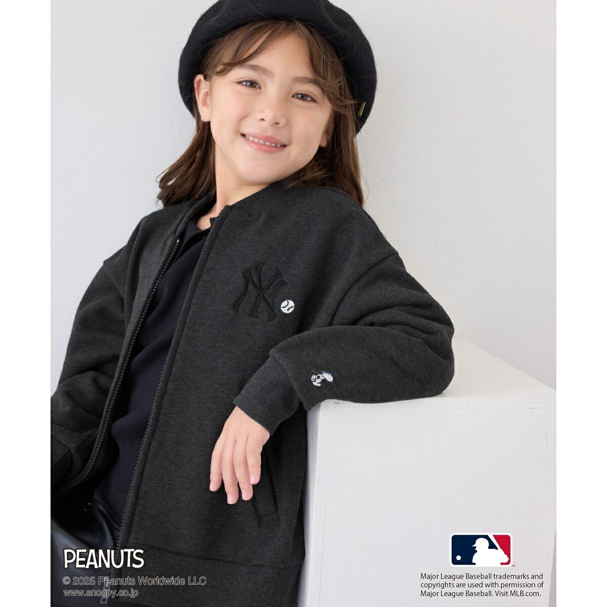 【PEANUTS×MLB COLLECTION by ROPE' PICNIC】スウェットブルゾン／ロペピクニックキッズ（ROPE' PICNIC..