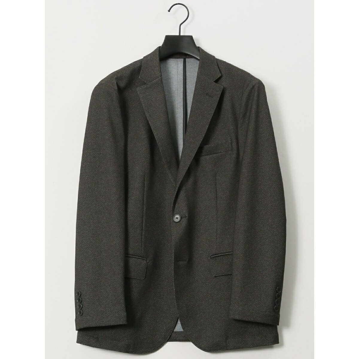 【ストレッチ イージーケア】タカキュー 2ボタンジャケット カルゼ茶(セットアップ可能)／タカキュー（TAKA-Q）