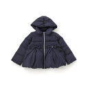 フード付き腰リボンペプラムダウンコート(90~130cm)/スラップスリップ(SLAP SLIP)