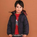 フード付き表裏配色ダウンコート(90~130cm)/スラップスリップ(SLAP SLIP)