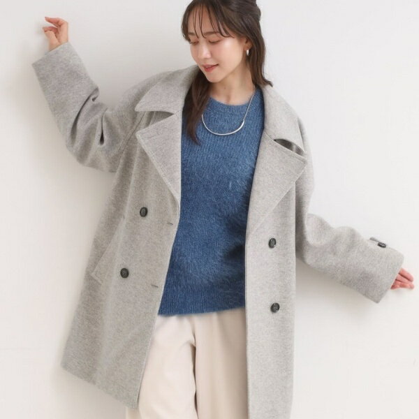 【2WAY】こなれきれい ウール調コクーンコート／シューラルー（SHOOLARUE）