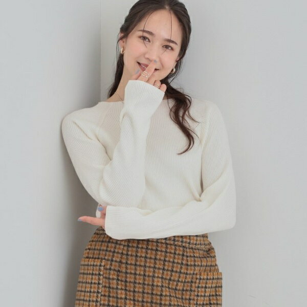 【絶妙なゆるピタ洗濯機可】ちくちくしにくい リブハイネックやわらかニット／シューラルー（SHOOLARUE）