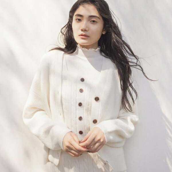 【SETITEM】オーバーサイズ畔カーディガン／グローブ（grove）