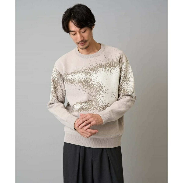 【洗濯機で洗える】モールジャカードボカシ柄ニット/アー・ヴェ・ヴェ(a.v.v)