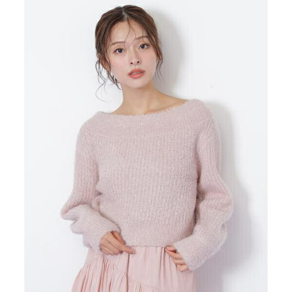 樂天商城 - フィルムラメオフショルニット／ジル バイ ジル スチュアート（JILL by JILL STUART）