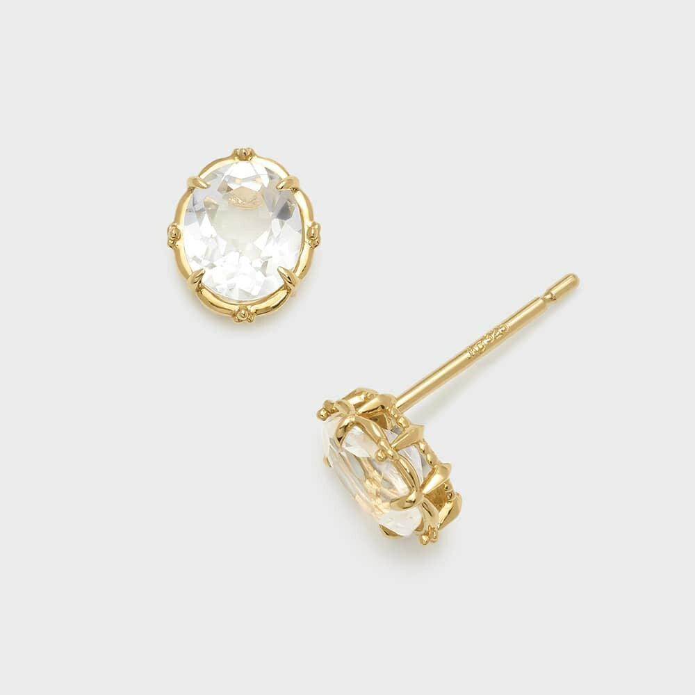 ゴールドトパーズピアス／ノジェス（NOJESS）