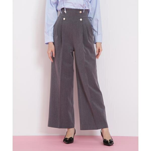 メタル釦ストレートイージーパンツ／ジル バイ ジル スチュアート（JILL by JILL STUART）