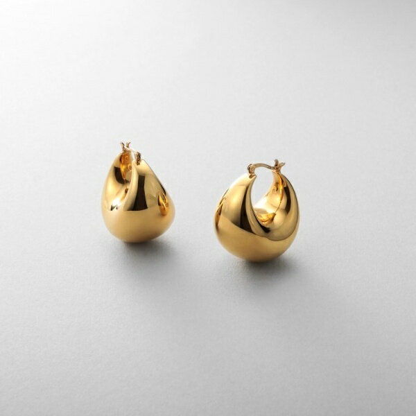 シルバー ホロウフープ バルブドロップピアスGP／ココシュニック オンキッチュ（COCOHNIK onkitsch）