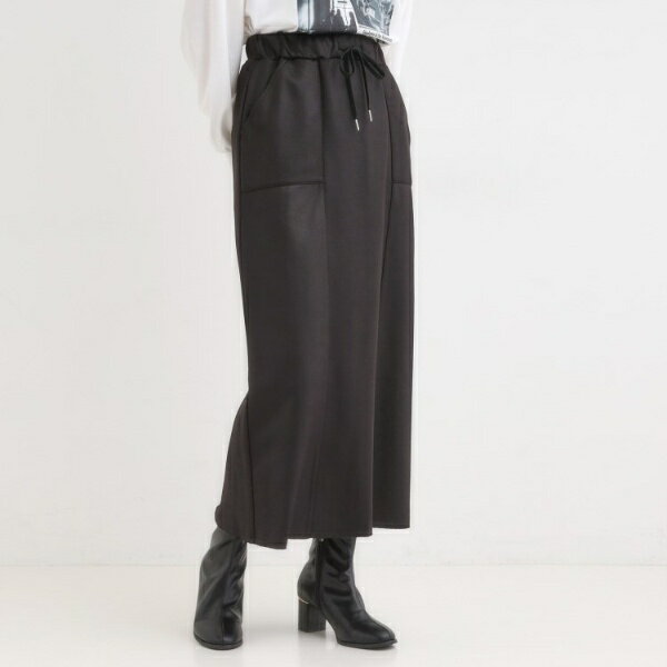 【洗濯機可】やわらかレザー調ナロースカート／キューティーブロンド（Cutie Blonde）