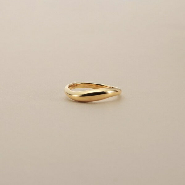 K18Sカーブ リング／ココシュニック（COCOSHNIK）