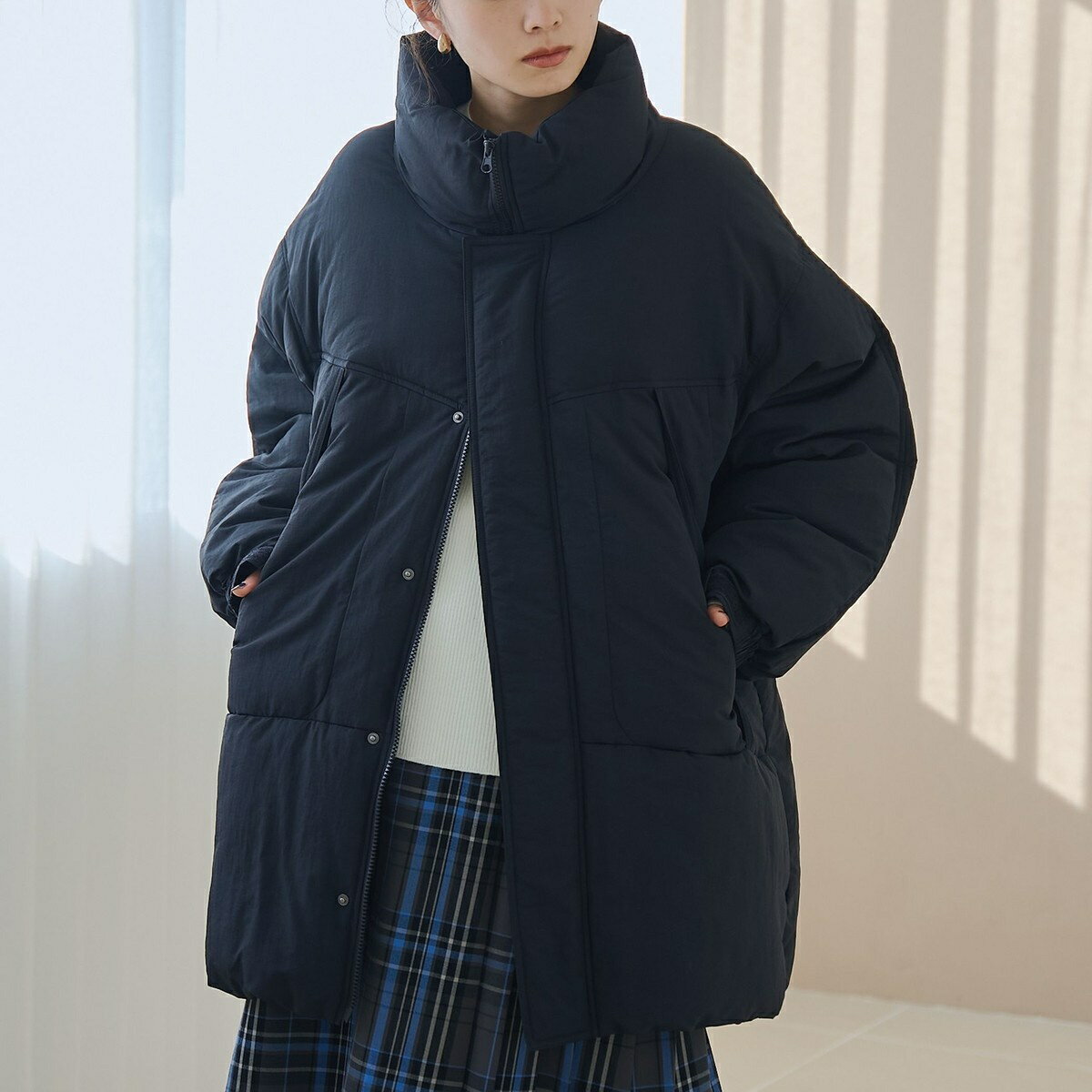 撥水モンスター中綿ジャケット（ミドル丈）／コーエン（coen）