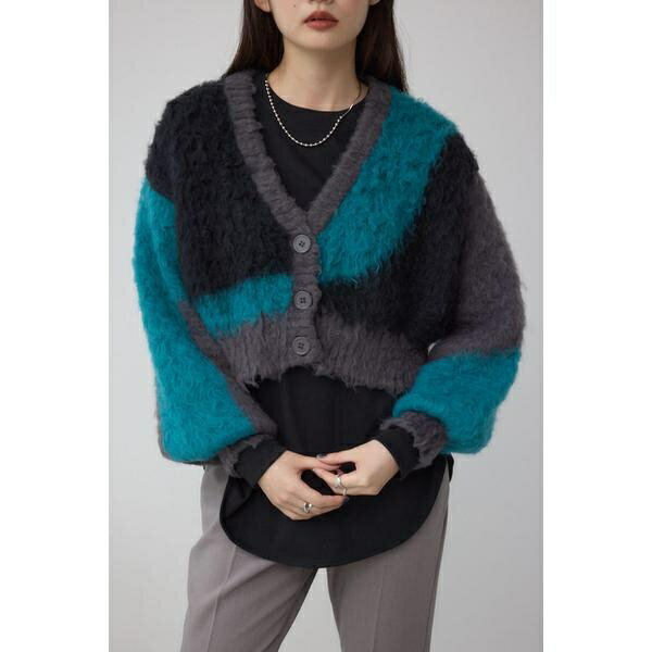 ブロッキンググラデーションカーディガン／アズールバイマウジー（AZUL BY MOUSSY）
