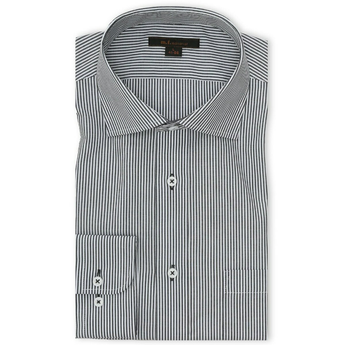 【形態安定 吸水速乾】m.f.エディトリアル ワイドカラー ビジネスドレス長袖シャツ／m.f.エディトリアル（m.f.editorial）
