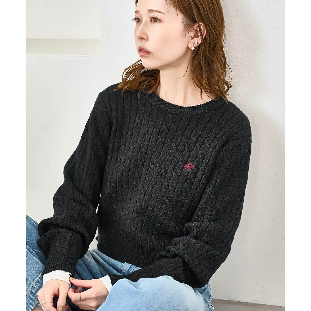 【BEVERLYHILLS POLO CLUB・WEB限定】ケーブル編みクロップドニットプルオーバー／ロペピクニック（ROPE' PICNIC） 0101marui-13050164 丸井(マルイ)楽天市場店 サンプル画像2