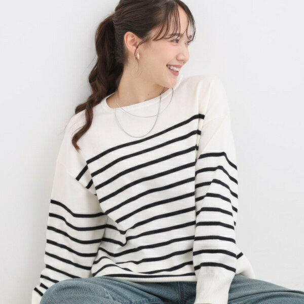 【洗濯機可毛玉レス】アウトスタイルもきれいに決まる サイドスリットニット【CIRCRIC】／シューラルー（SHOOLARUE）