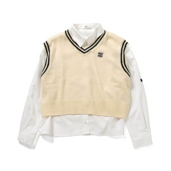 【セレモニー対応】ニットベスト＆シャツセット／アルジー（ALGY）