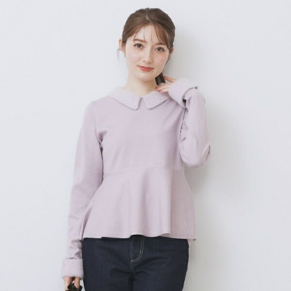 フェザードッキングペプラムニット【洗濯機OK】／インデックス（index）