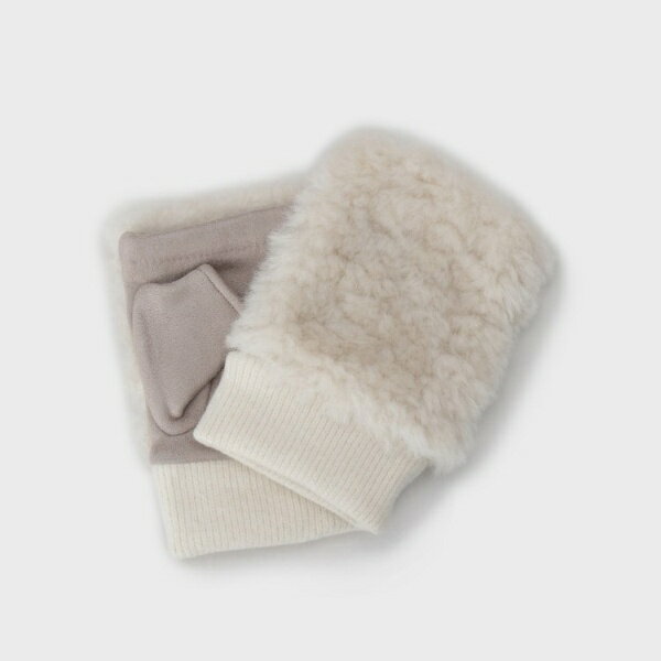 フェイクファーフィンガーレスグローブ／オペークドットクリップ（OPAQUE.CLIP）