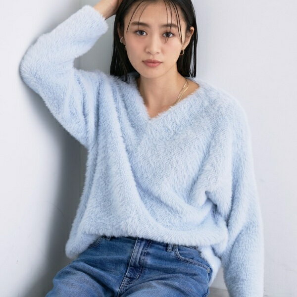 【洗える】エアリーシャギートップス／インディヴィ（INDIVI）