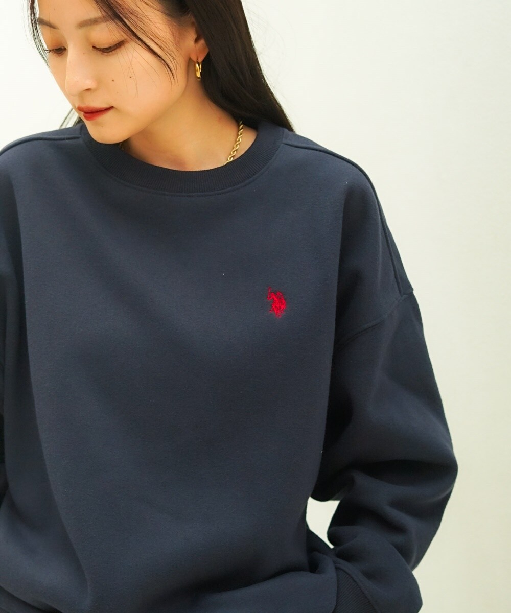 【U.S.POLO ASSN.】 裏起毛クルートレーナー／フォートポイント（FORT POINT）