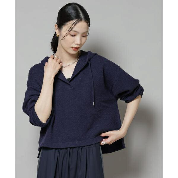 スキッパーフードニット／ナノユニバース（NANO universe）