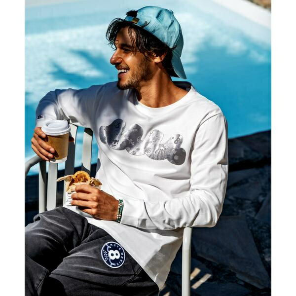 muta MARINE／ムータ マリン／別注 Emboss Frocky LS TEE／ロイヤルフラッシュ（ROYAL FLASH）